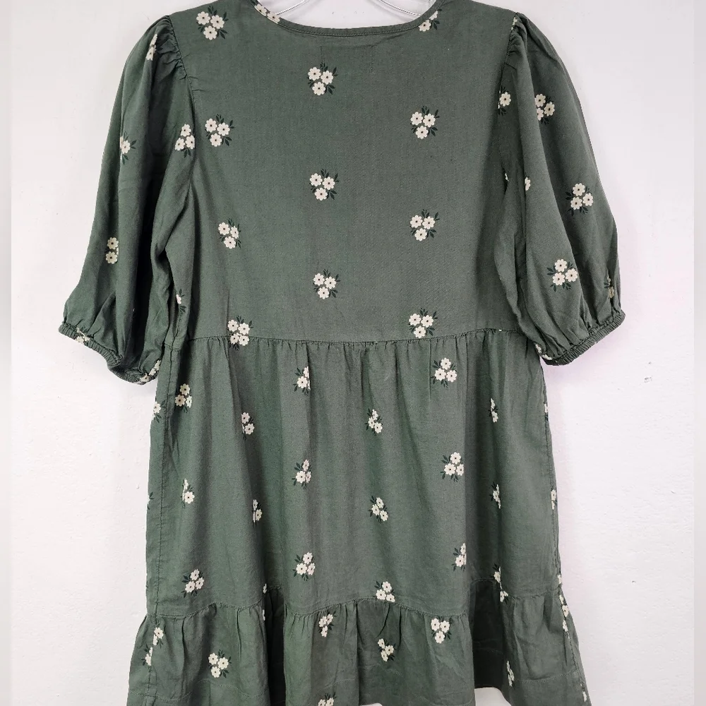 Old Navy Green Floral Mini Dress